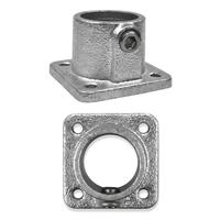 Buiskoppeling Vierkante voetplaat met doorloop-F / 60,3 mm